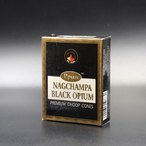 Конусы NAGCHAMPA BLACK OPIUM. Благовония Дуйко